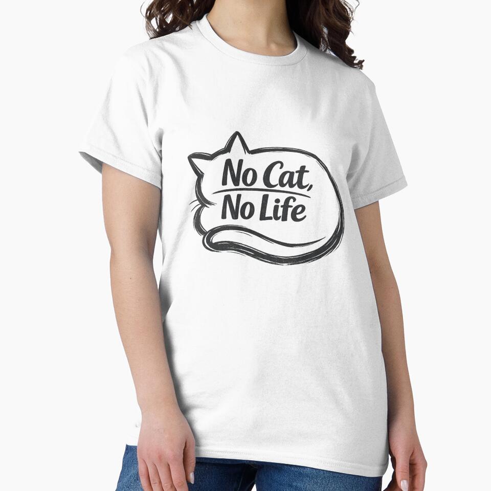 No Cat No Life Essential T-Shirt Cat Lover by SoftSproutstu