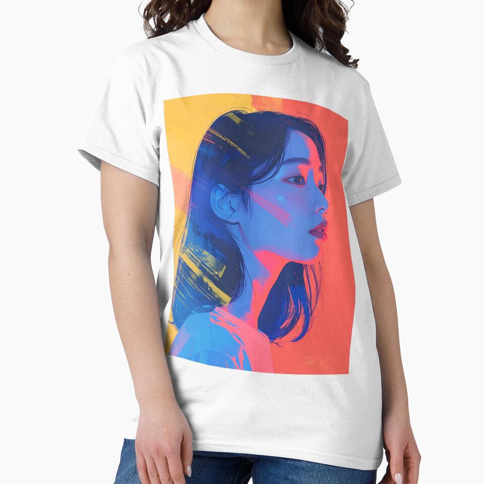 Vibrant Pop Art Woman Side Profile by BetweenForms