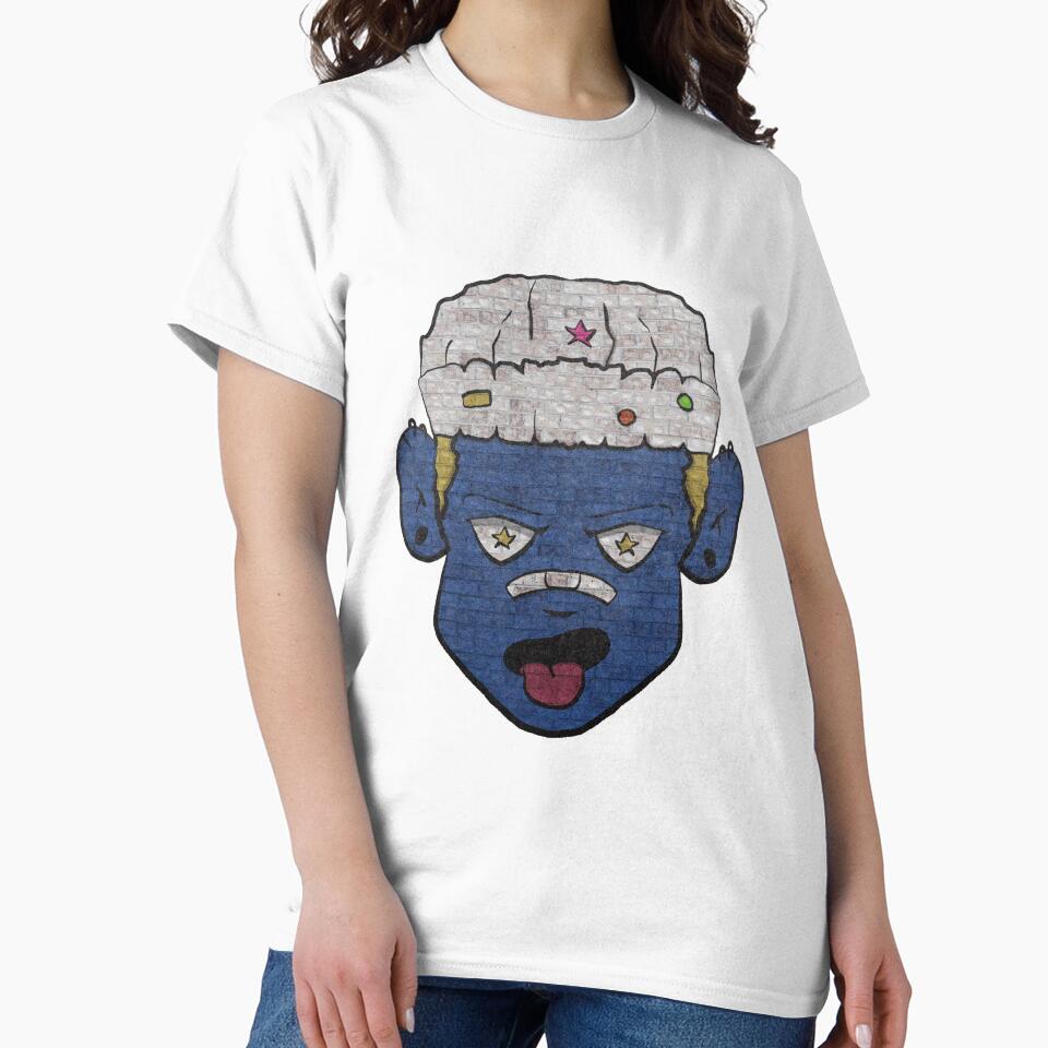 Blue Mask Head Graphic by Retro Whimsy