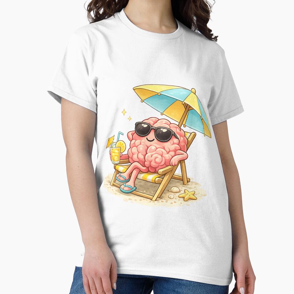 Brain enjoying a beach holiday by Prasakro