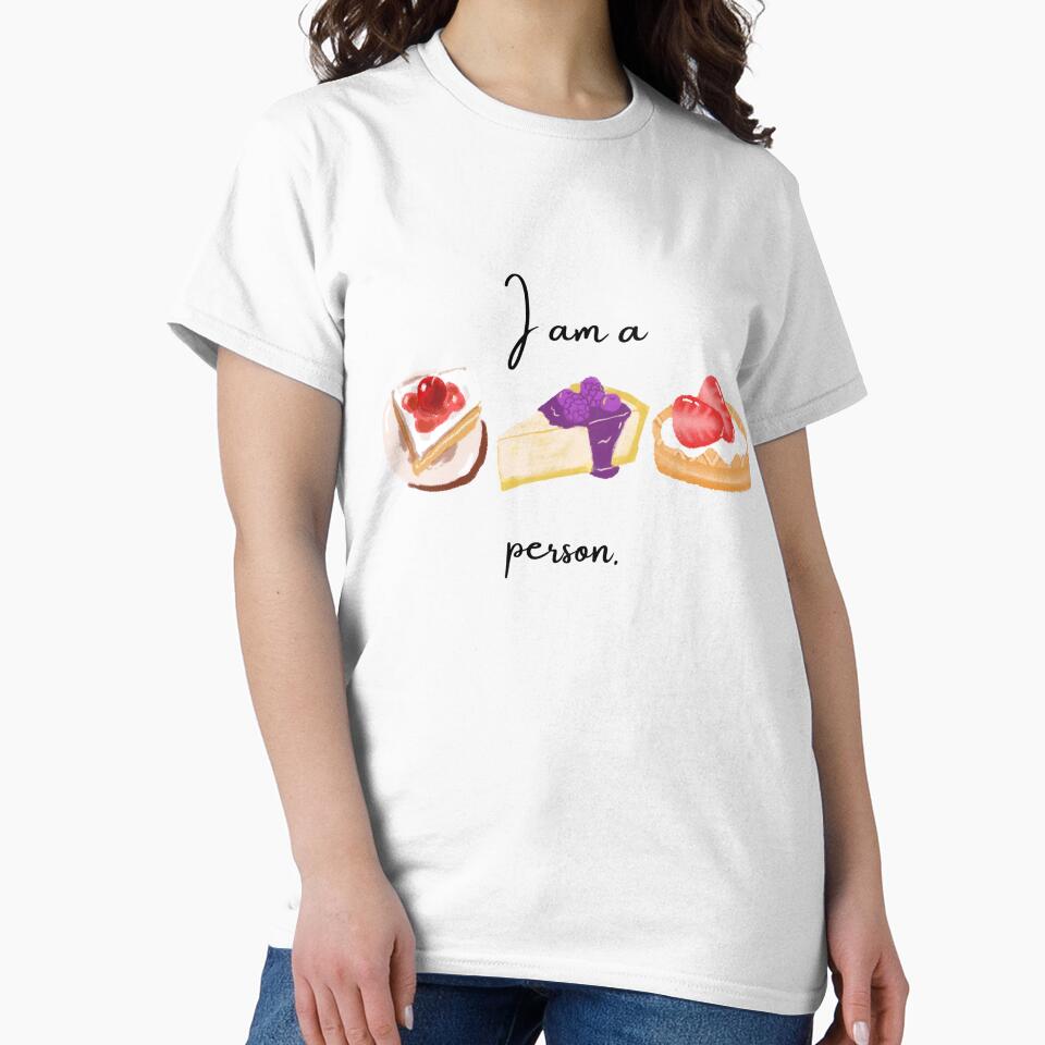 I Am a Dessert Person Cute Foodie Illustration by Designnari