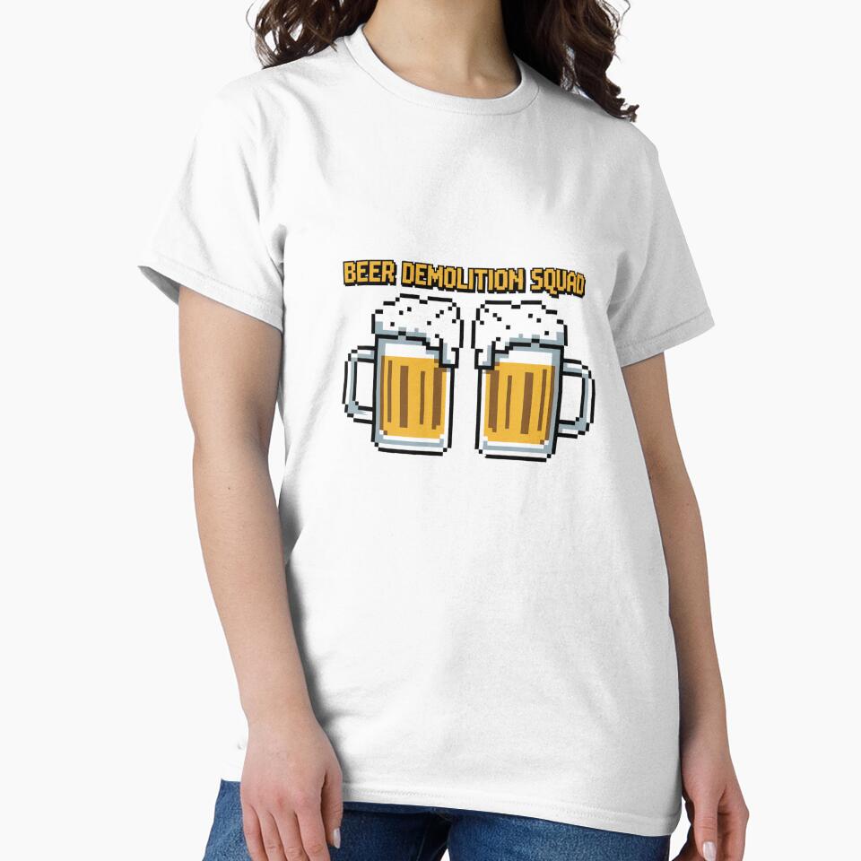 Pixel Art Beer Mugs with Overflowing Foam by Bloomkept