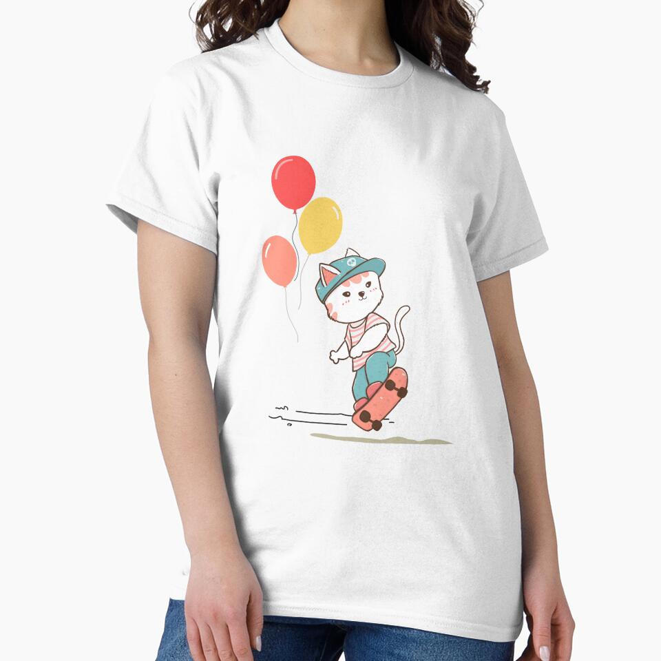 Cat play skateboard by tnwbank
