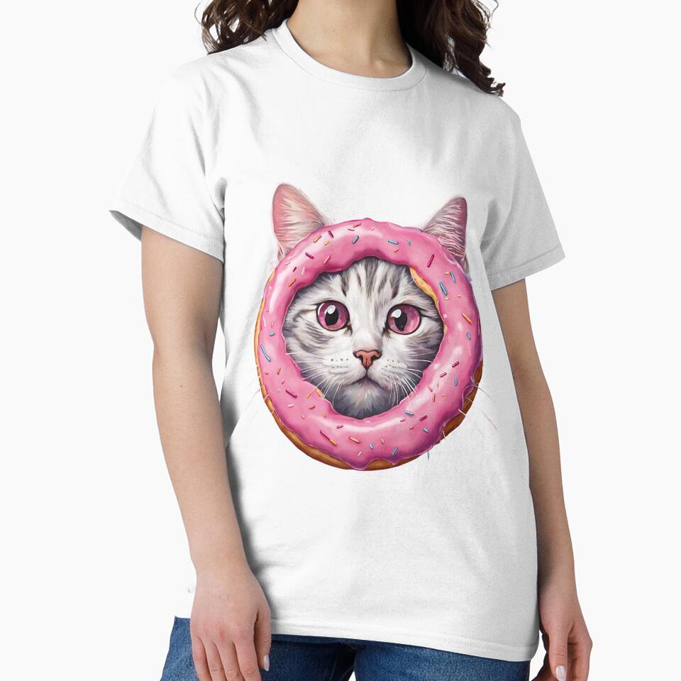 Funny Pink Donut Cat by silviaol