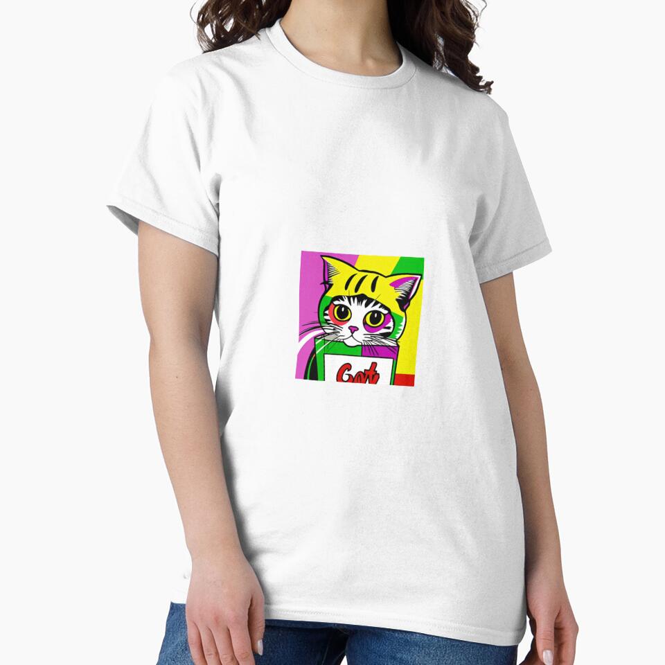 Cat in supermarket in pop art style by cesavision
