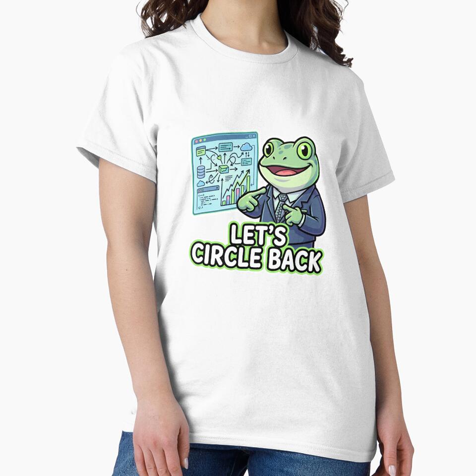 Let's Circle Back Corporate Humor Business Frog by Urben Loop