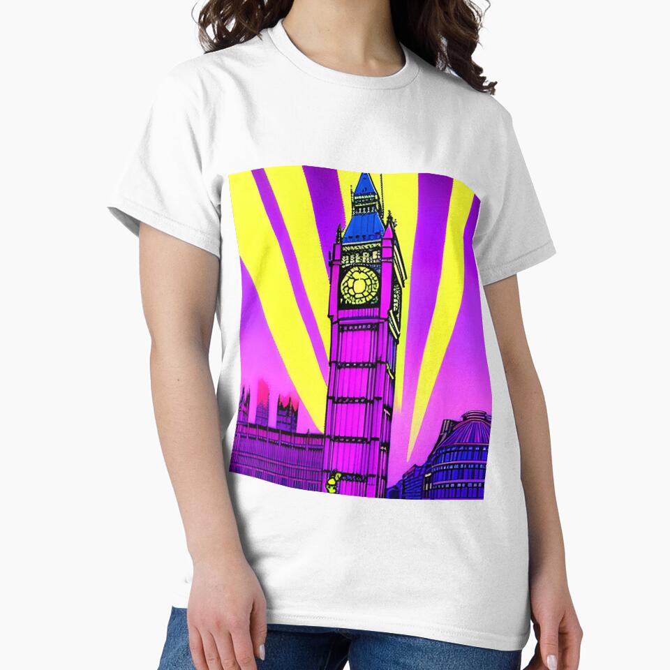 London Big Ben clock in retro style by imagenia