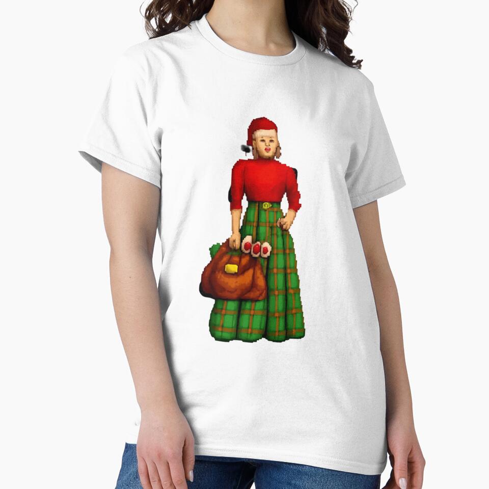 Retro 8-Bit Christmas Mrs Claus Pixel Art Sticker | Holiday Fashion Pixel Character by Gurjeetpixelart