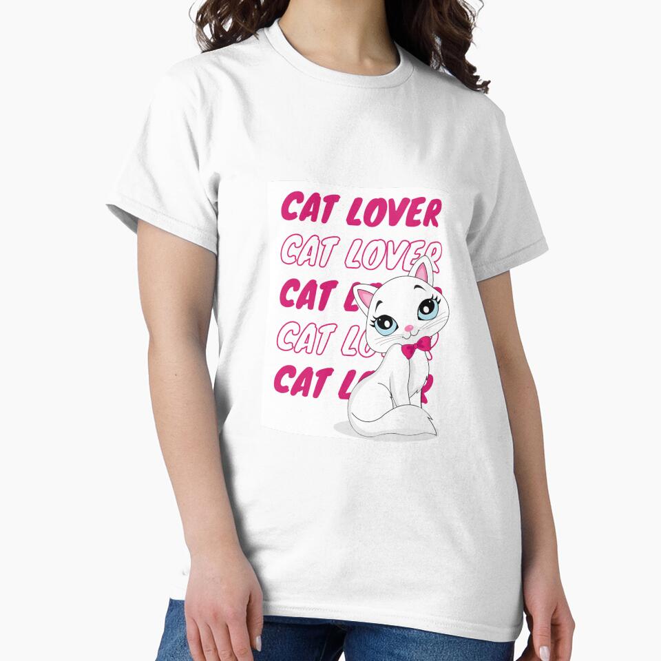Cat Lover Cute Kitty Cartoon Pink Aesthetic Cat Lover Gift Design by PixelVibe Art