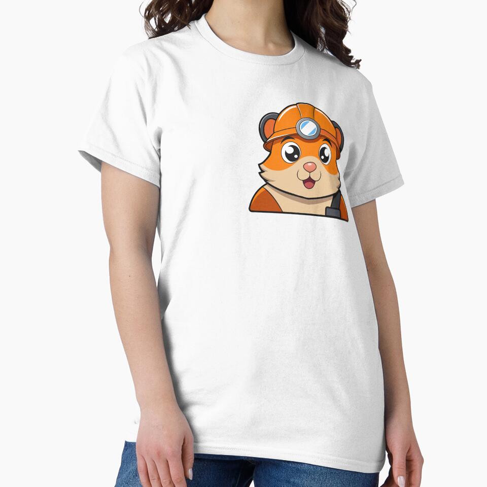Hamster in Orange Miner Helmet with Headlamp. by GregorySmithRed