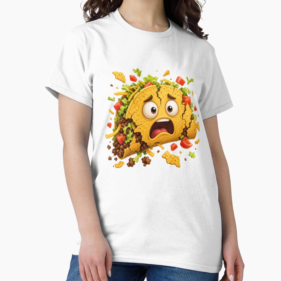 Scared Taco Falling Apart Cartoon by jgvisualarts