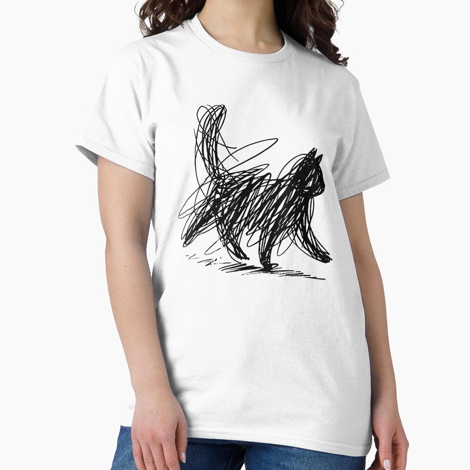 Abstract Scribble cat by Goleon12