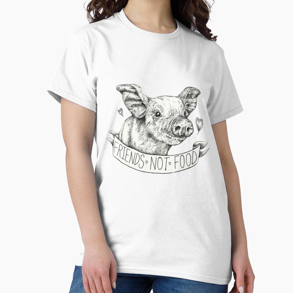 Friends Not Food Vegan Piglet by amyhey