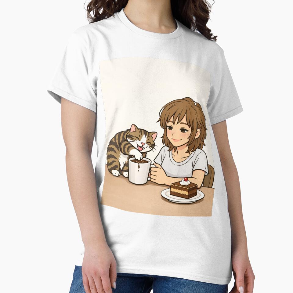 Coffee with a cat by Gadulixaa