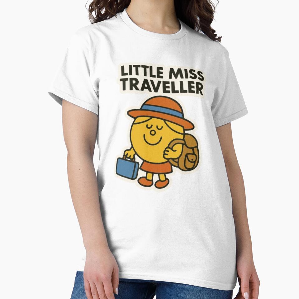 Little Miss Traveller Character Girl Funny Relatable Comic Cartoon Travel Summer Trip Vacation Holiday by SamiraArts