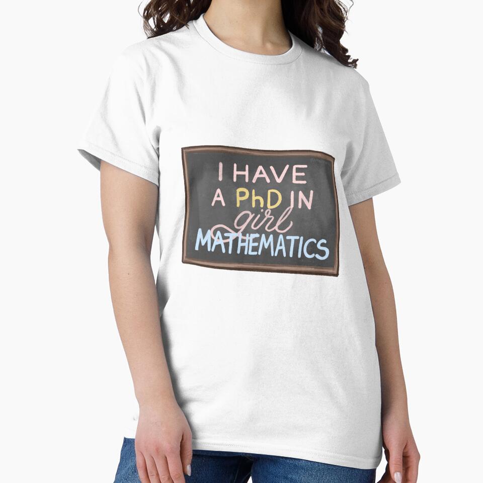 I Have A PhD in Girl Mathematics Girl Math Tiktok Quote Meme Design Instagram Funny Illustration Design by Amber  Liu