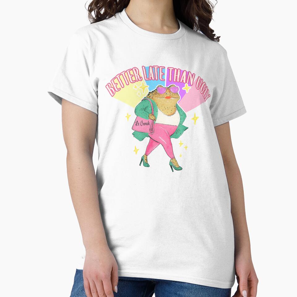 Better Late Than Ugly – Sassy Fashion Frog Aesthetic by NiniNana29