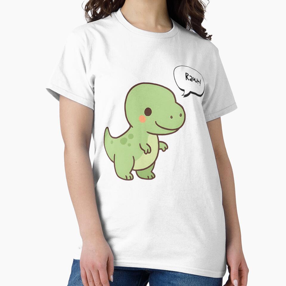 Rawr Dinosaur, cute and small Tyranosaurus by EmsiPrintVault