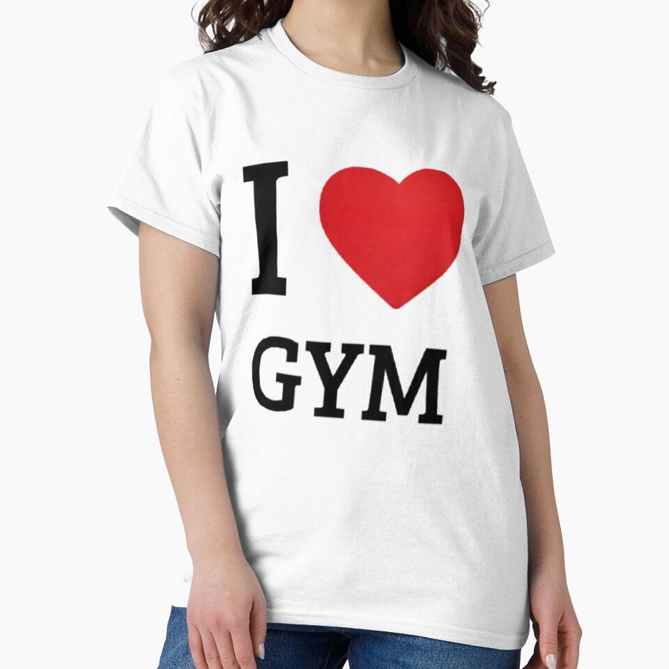 I Love Gym – Fitness Lover Heart Workout Motivation Minimal Design by Rebel Weave