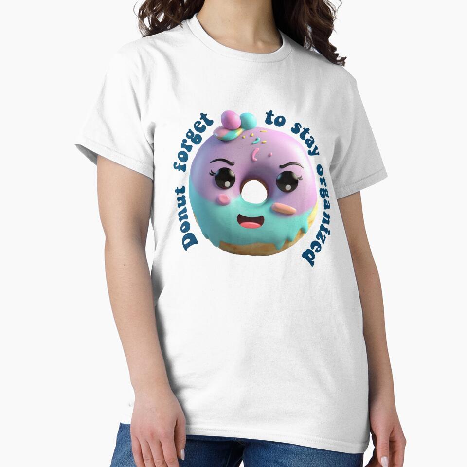 Donut Pun Kawaii| Funny sayings| Donut Puns| Donut forget to stay organized by Createya
