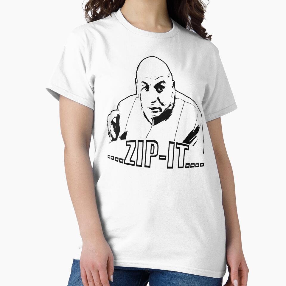 Austin Powers Dr. Evil Zip It T shirt by theshirtnerd