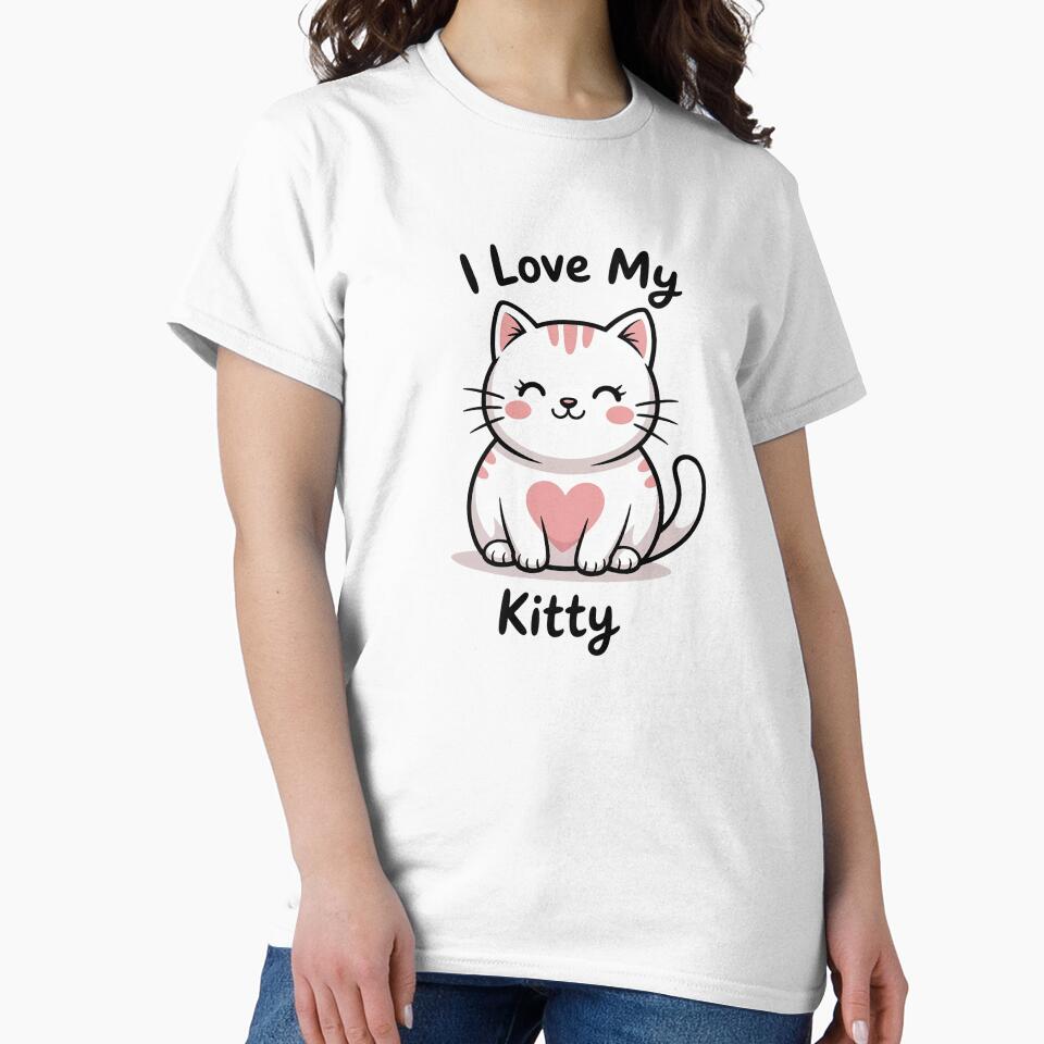 I Love My Kitty Cute Cat Lover Gift by Cool-cat-art