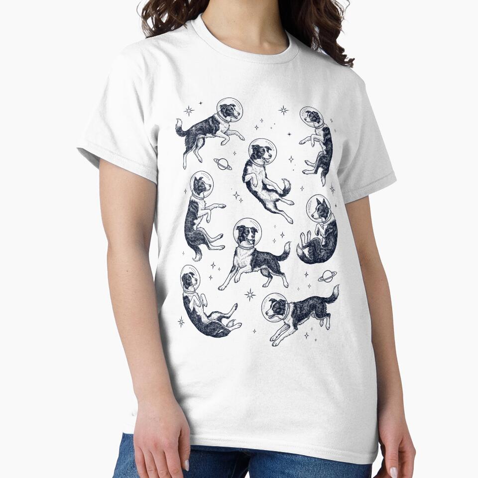 Vintage Border Collie Astronaut Galaxy Space Dog Lover by TerryConnells