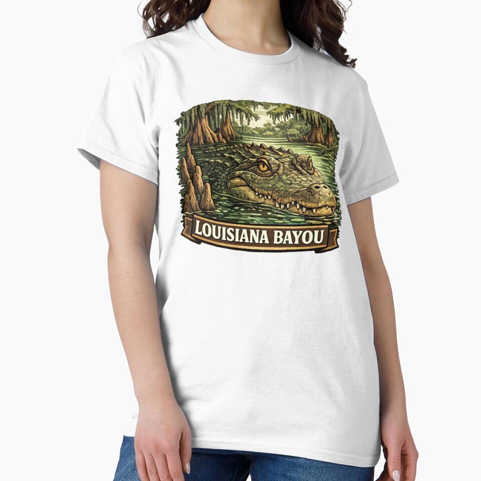 Louisiana Bayou Alligator - Cypress Swamp by Myra365Art