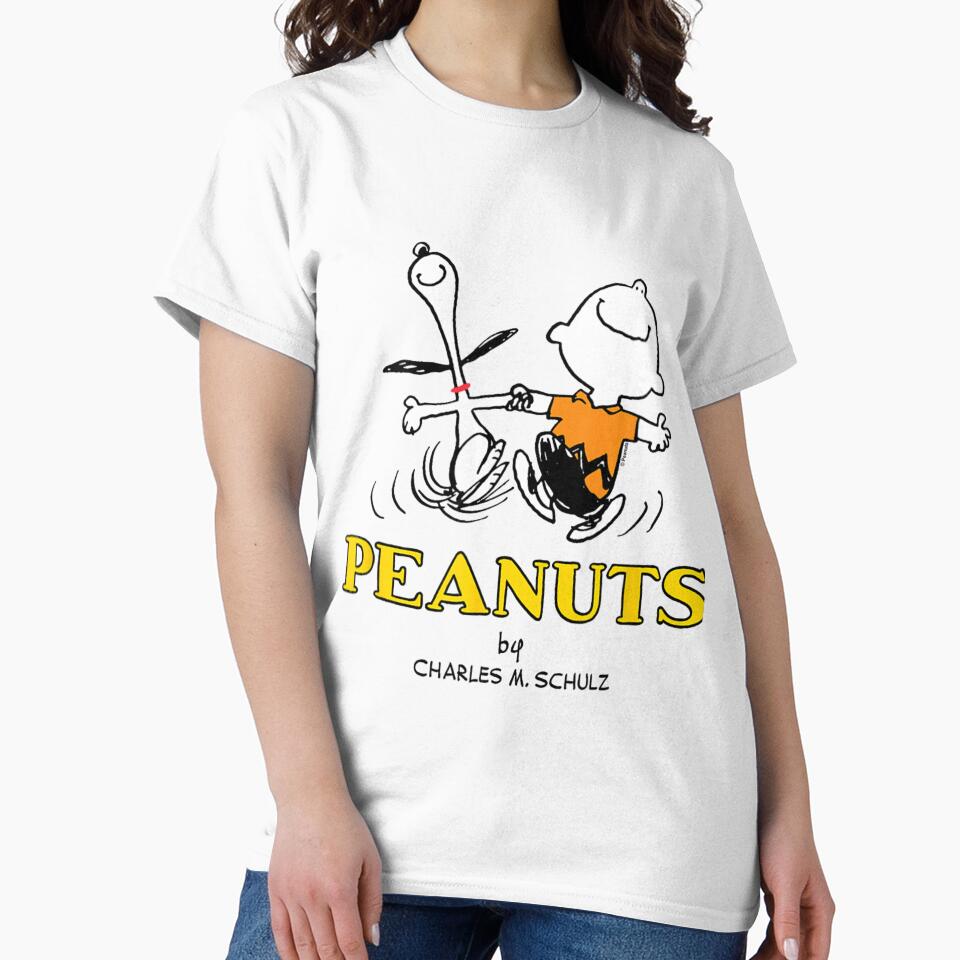 Peanuts – Happy Dancing Duo Retro Style Illustration by baieradhamd