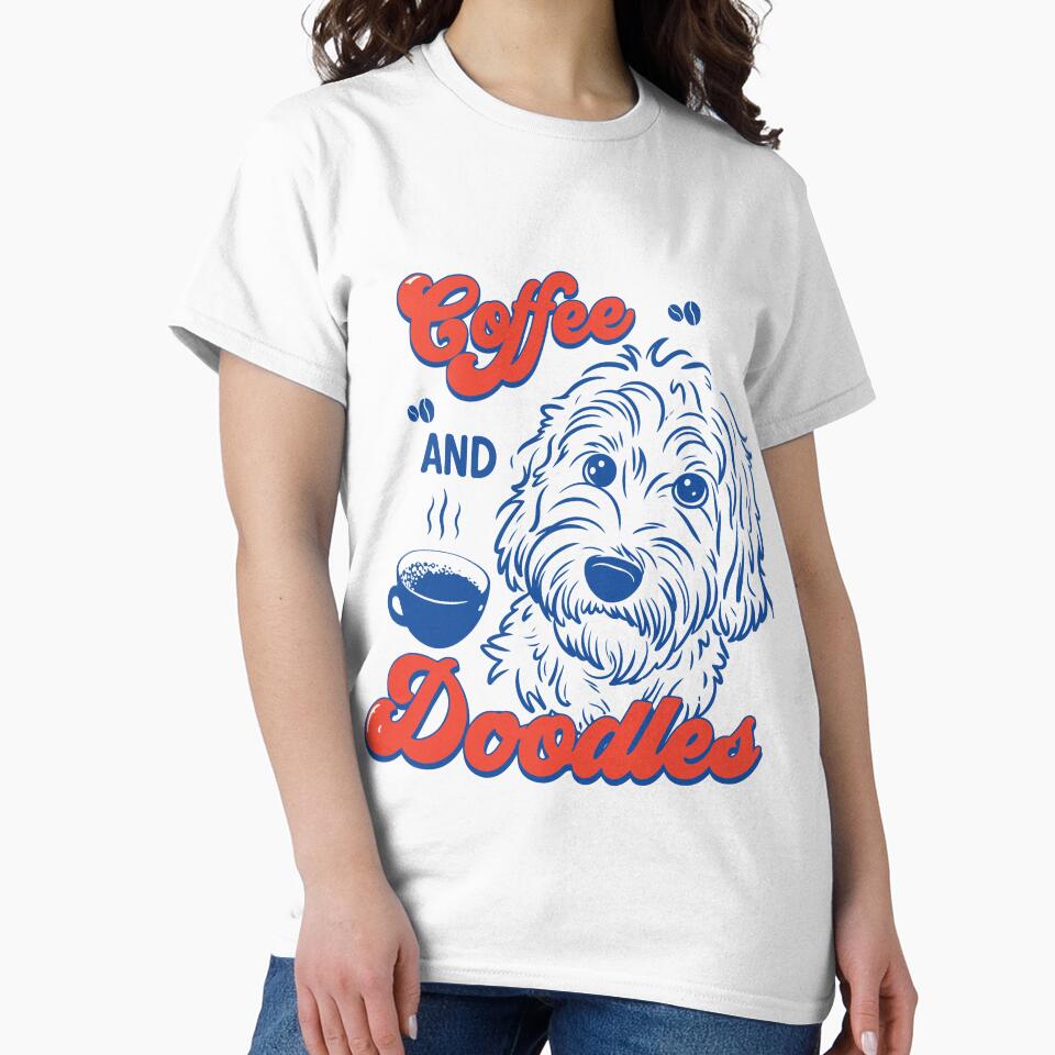 Coffee and Doodles Funny Dog Lover Coffee Club Cute Doodle Gift by kiralynstration