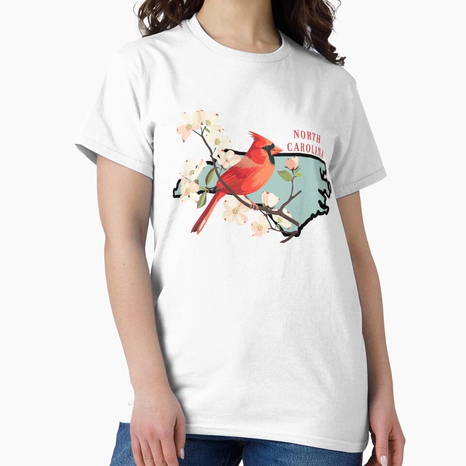 North Carolina State Bird and Flower by adventurehaven
