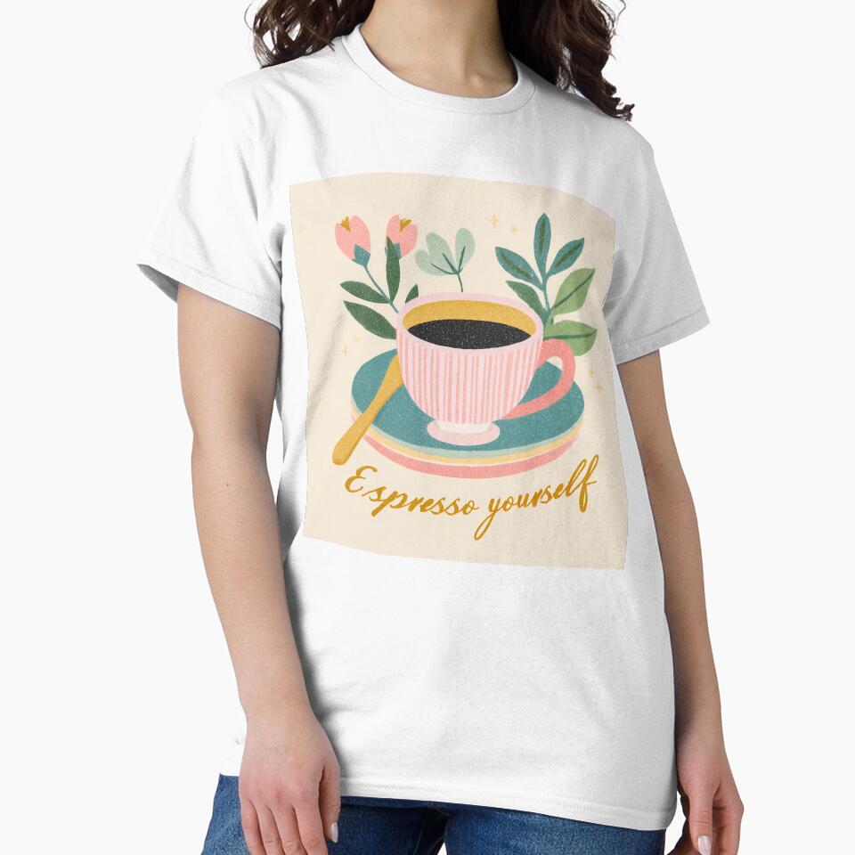 Espresso Yourself  Coffee Cup Icon Illustration by BobaBunny76