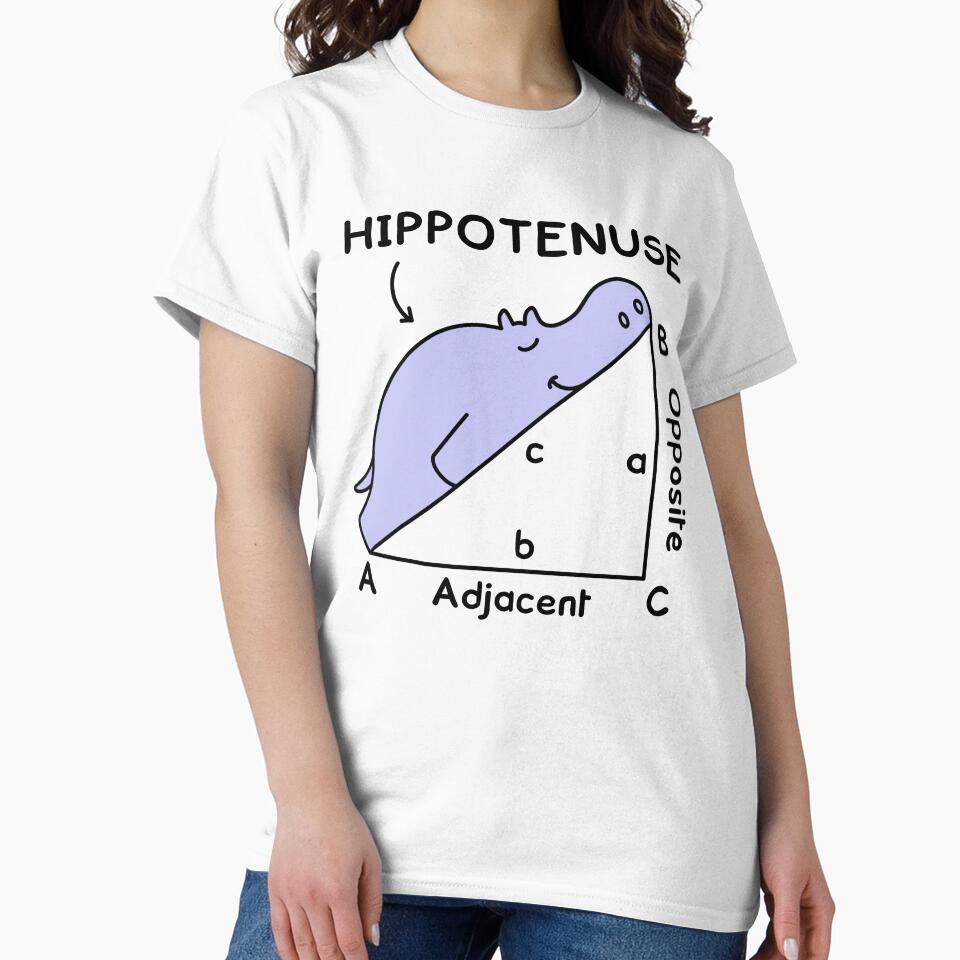 Hippotenuse, Hypotenuse Math Pun by TashaVector