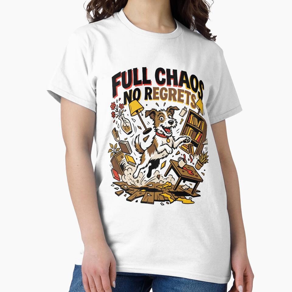Chaotic Dog Energy Shirt Funny Hyper Puppy Meme by ManikRaja