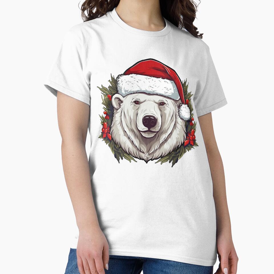 Adorable Christmas Bear donning a Santa Claus hat by MOA-trends
