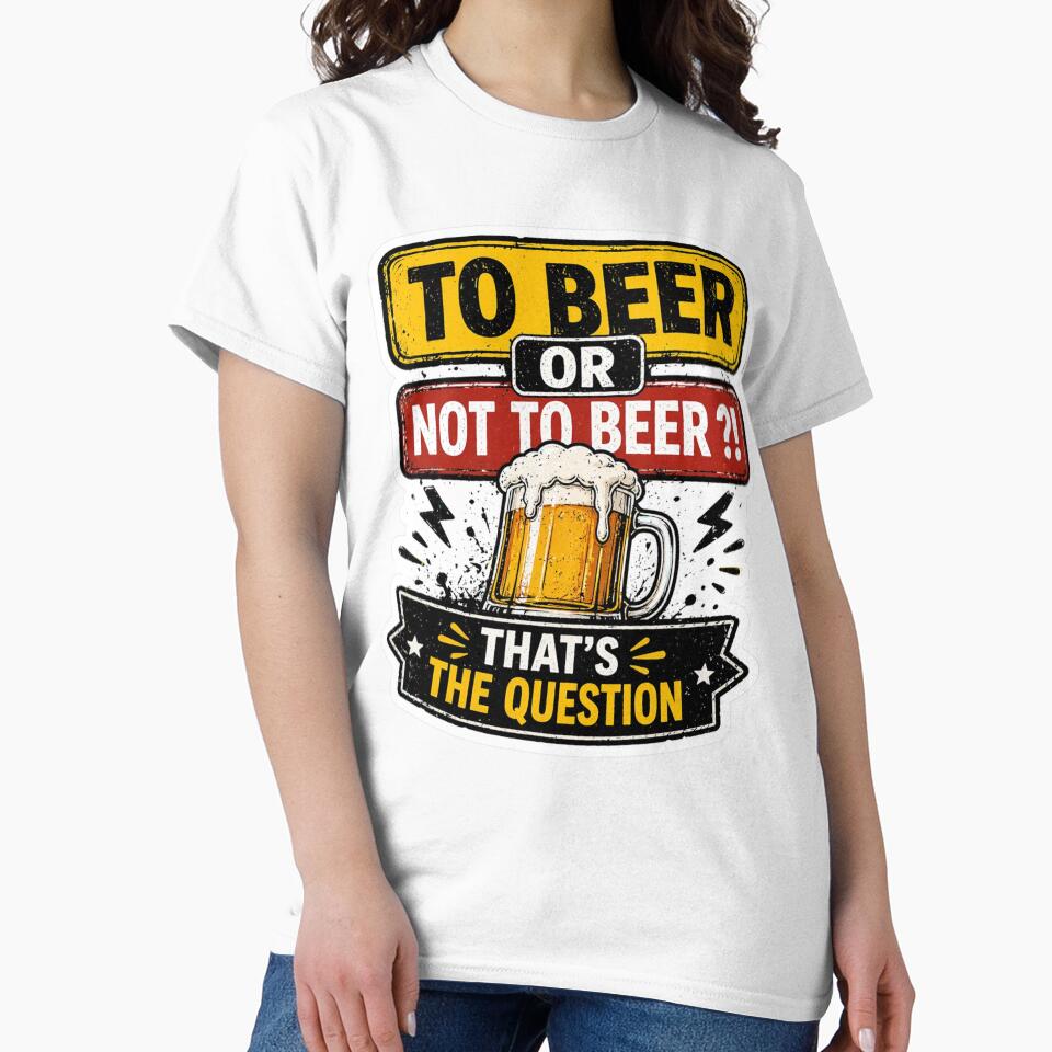 To Beer Or Not To Beer? Funny Beer Sticker by LazyMoodStudio
