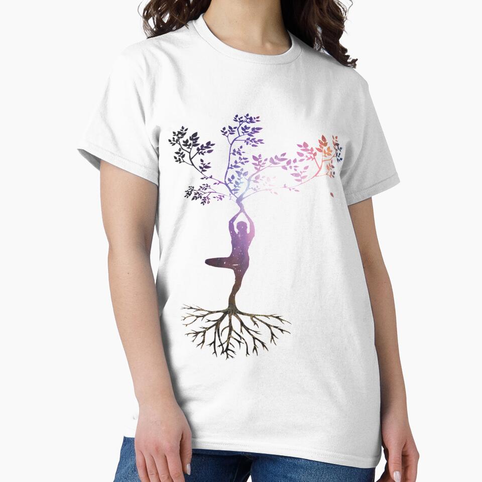 Yoga Woman Tree Roots - Yoga Tree Pose by GoldyMaster07