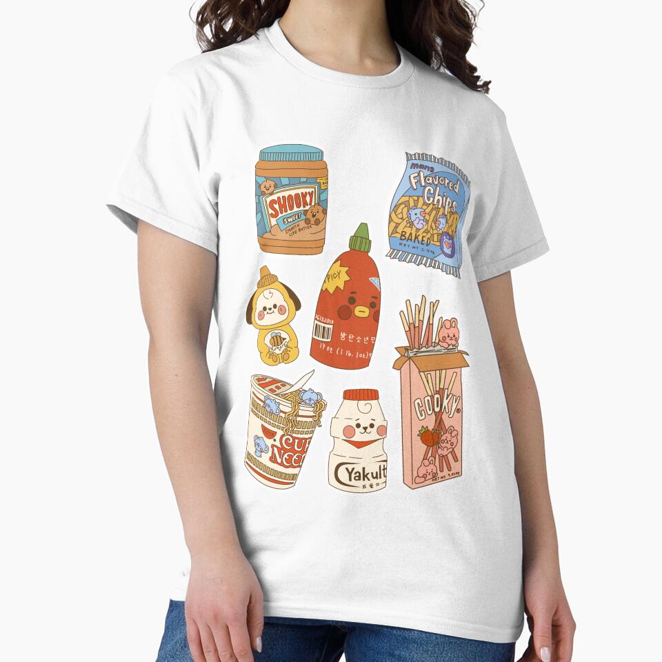 Cute Bangtan Baby Food Art Aesthetic Full Piece by artkamilla