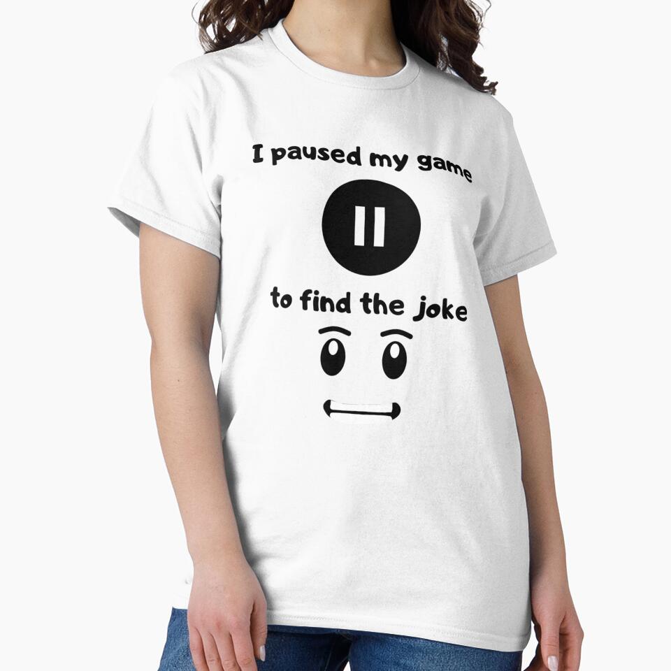 I paused my game to find the joke - Text based illustration design - Black text by Nemesiscrowd
