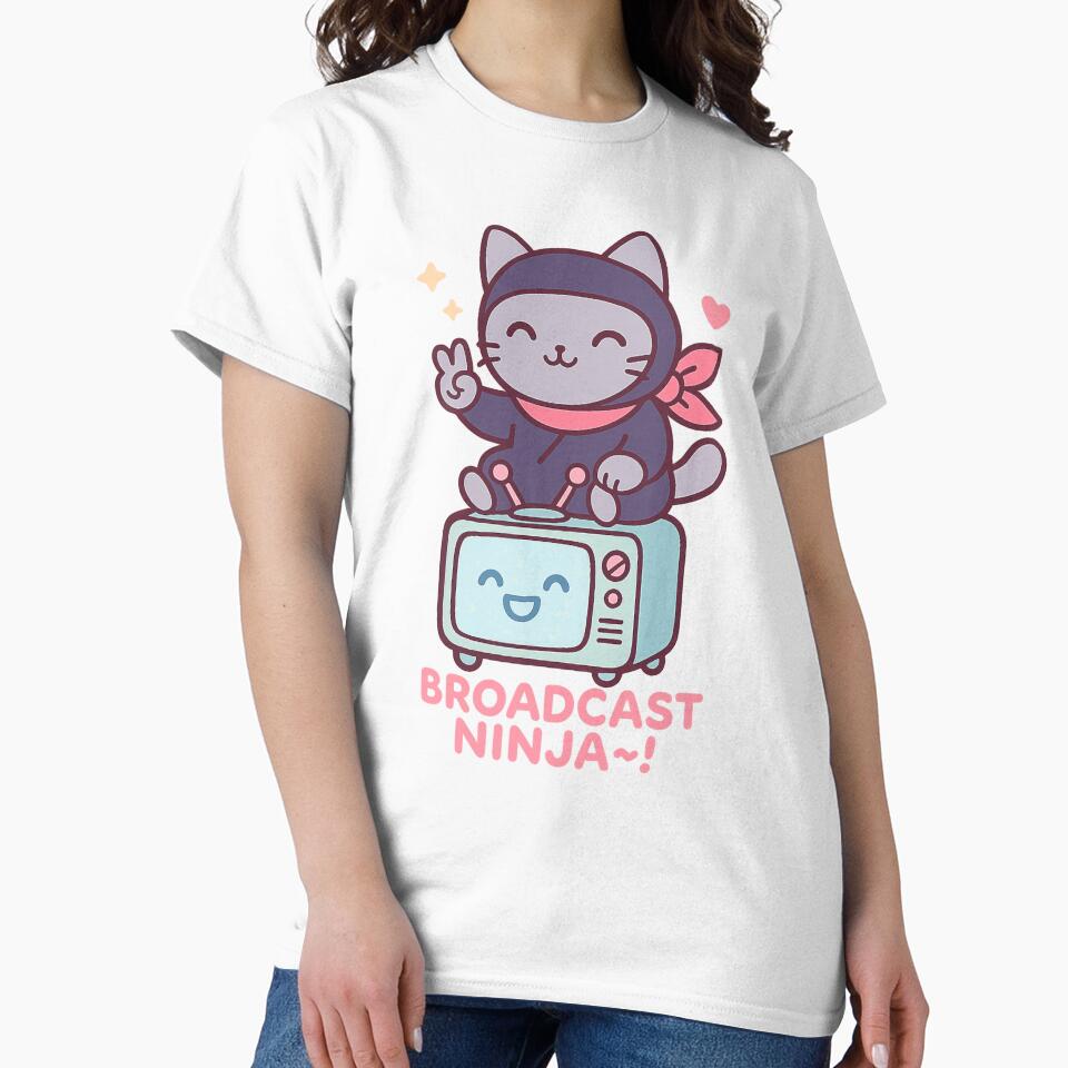 Broadcast Ninja Cute Cat Gamer by Decaf404