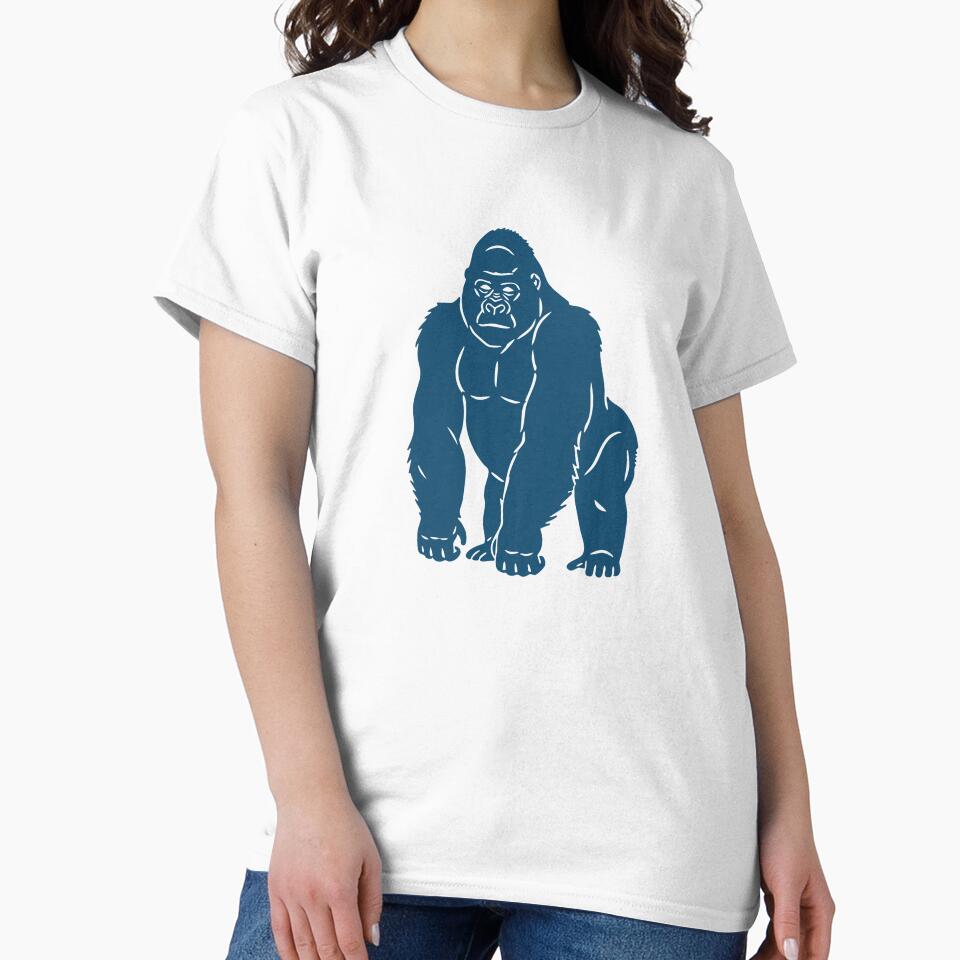 Bold Statement: Striking Indigo Gorilla - Bold Graphic by j-touch-bold