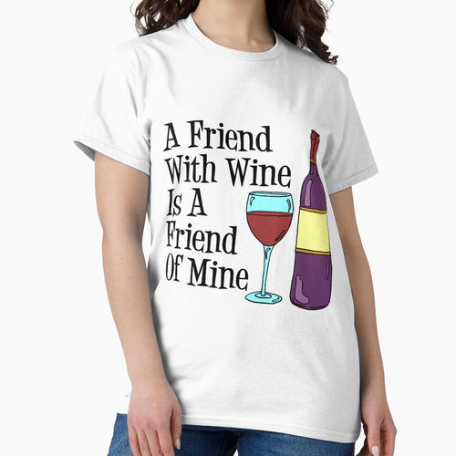 A Friend With Wine Is A Friend Of Mine Wine Cartoon Humor by jaycartoonist