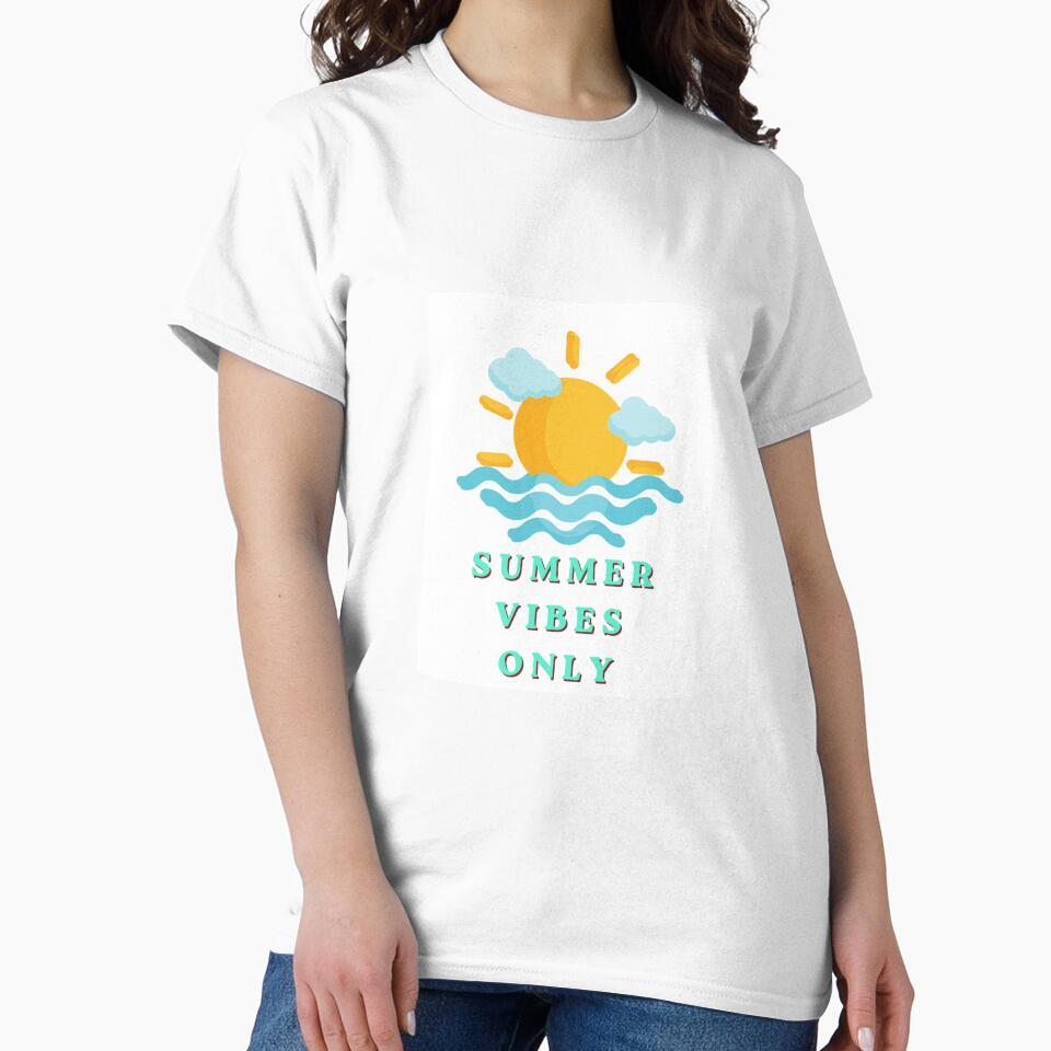 summer Vibes Only Sunset Beach T-Shirt | Ocean Summer Graphic Tee by RKS VIBES