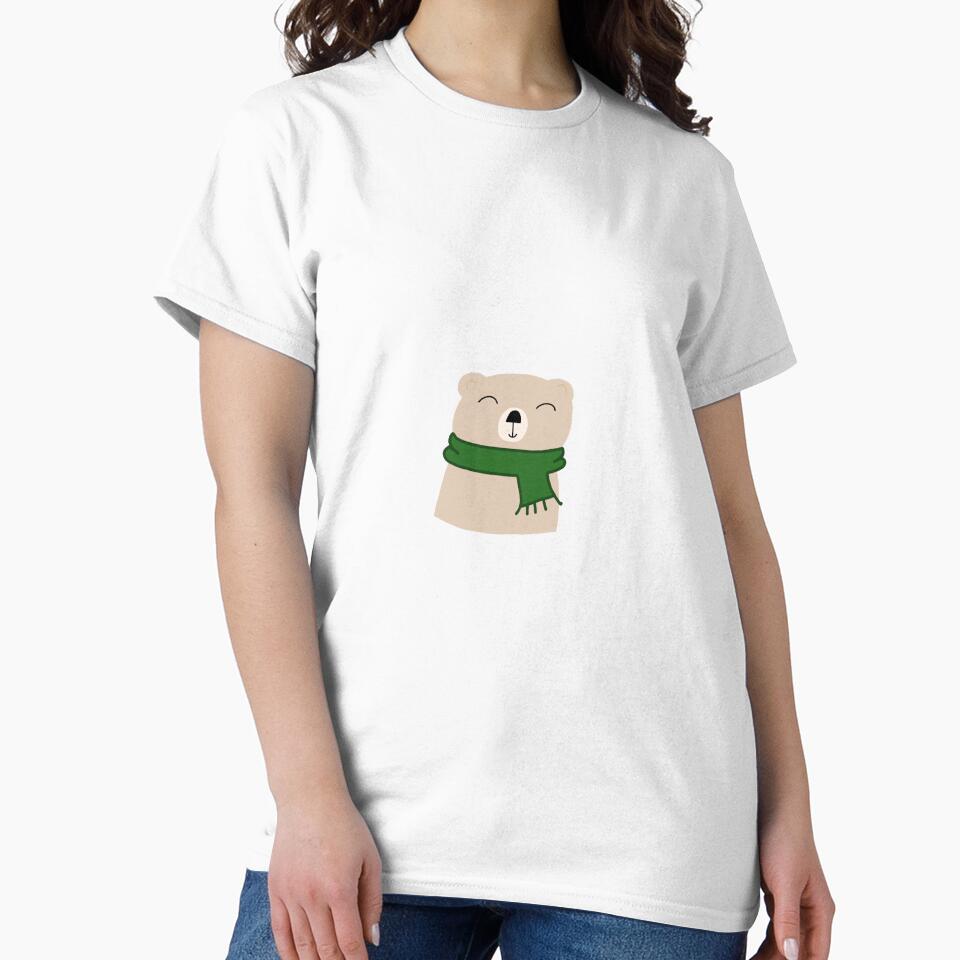 Cute Winter Bear with Scarf (Beige) by AlamooDesigns