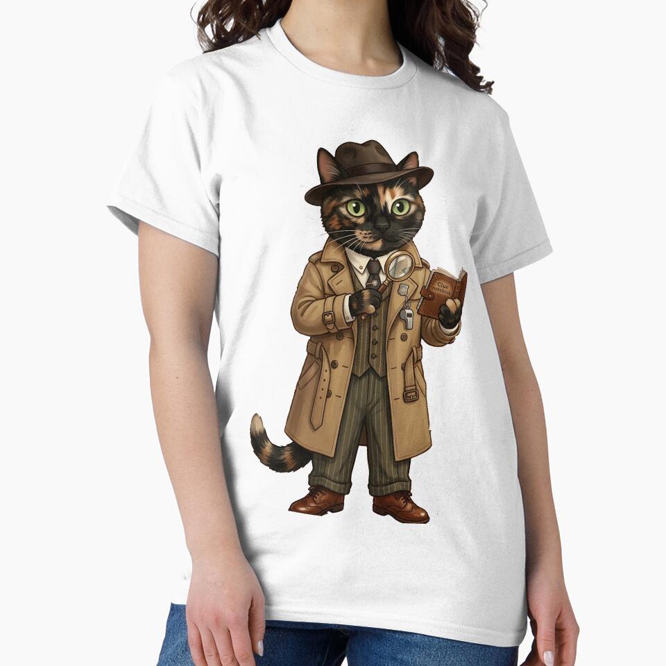 Detective Tortoiseshell Cat Mystery Investigator Noir Kitty by Martin's_Design
