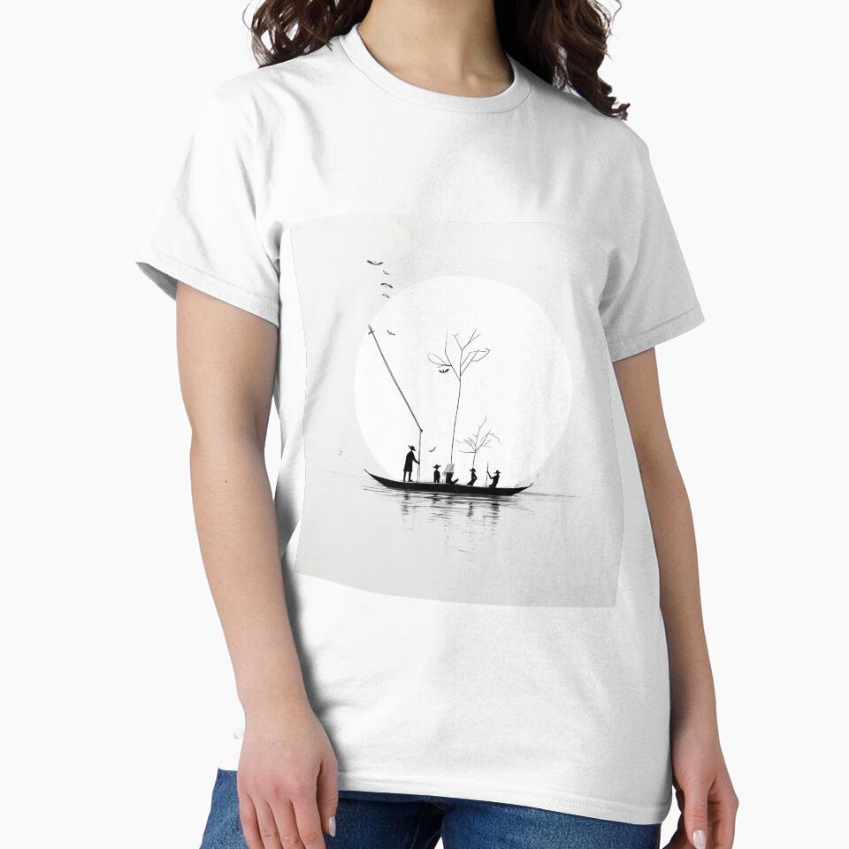 Minimalist abstract moon art design by Feluceo