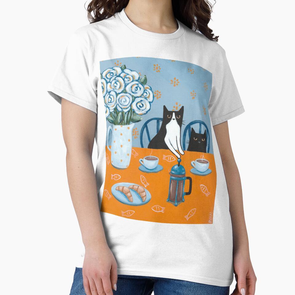 French Press Coffee Cats by KilkennyCat Art