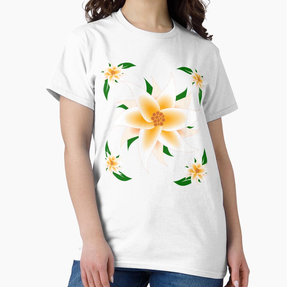 Orange and White Flower Frame by Risa-C