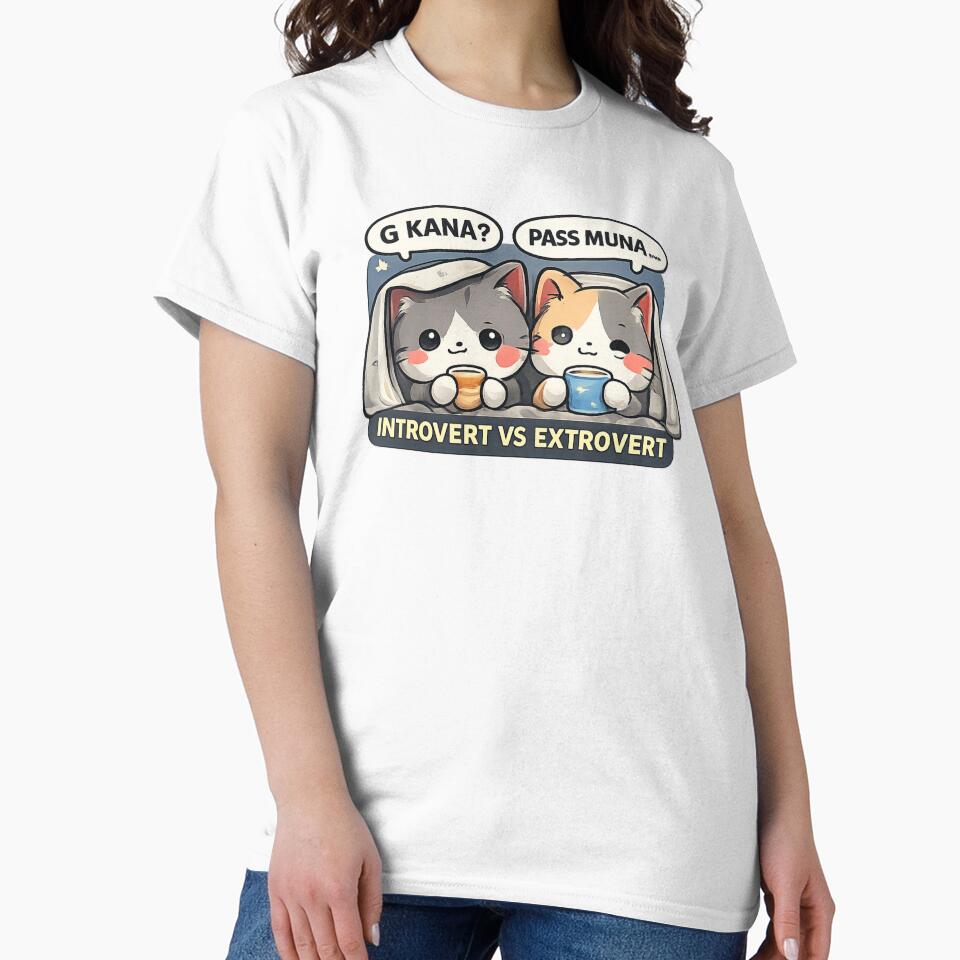 Introvert vs Extrovert Cute Cat Meme by Pawhiskers Studio