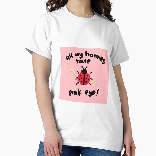 "all my homies have pink eye" Pixel Ladybug by GR33DYCO.